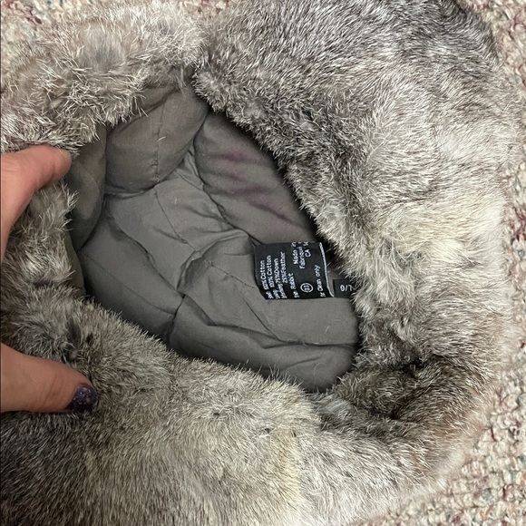 Real Fur down feather filled Trapper Hat with fur ear flaps - Picture 9 of 9